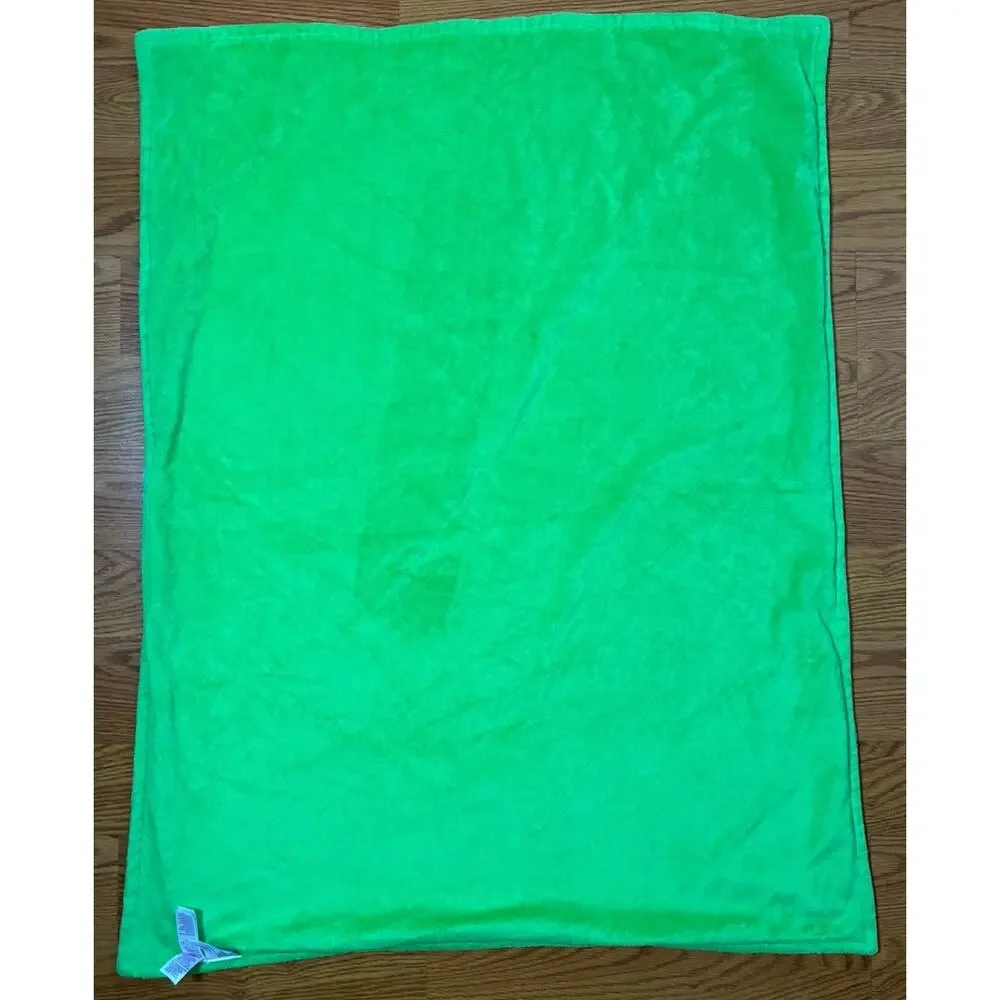Taggies Blue Monster Baby Blanket Green Plush Security Lovey 30x40